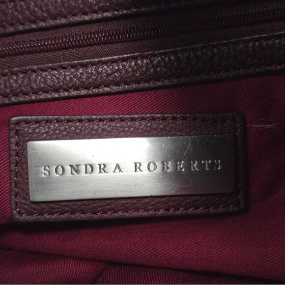 Sondra Robert Plum Burgundy Leather Tall Tote - Picture 5 of 13